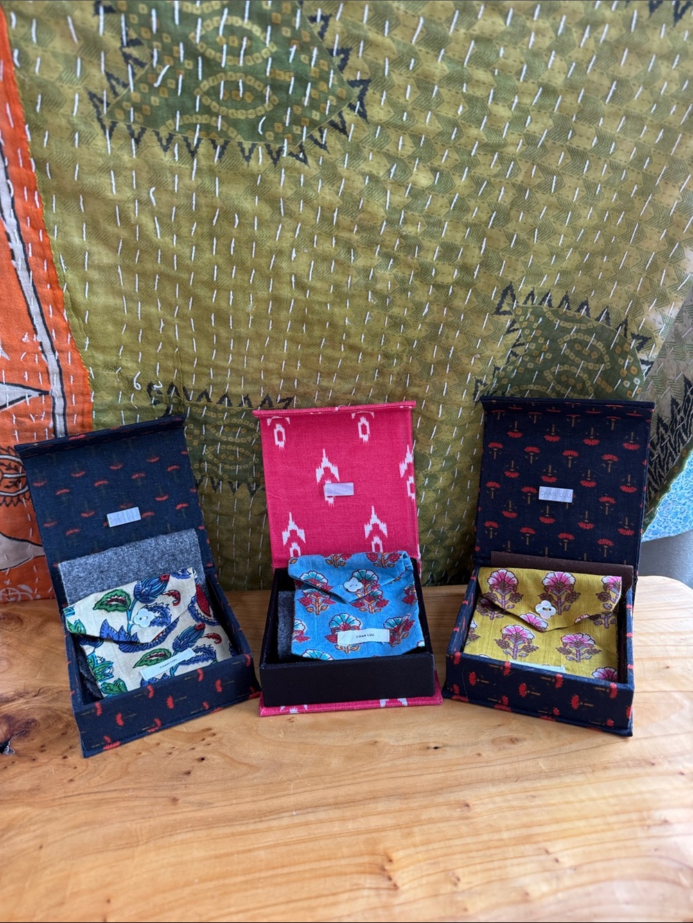 Chan Luu Fabric Jewelry Boxes with cotton fabric pouch- price is for 1